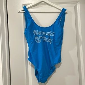 Mermaid off duty one piece bathing suit medium
